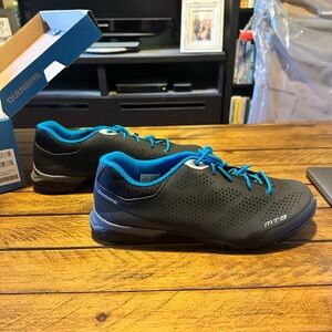 22. Shimano Black and Blue Athletic Shoes